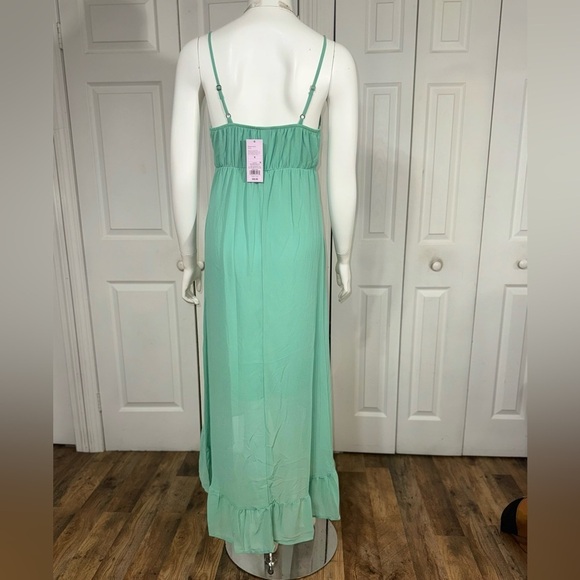 Wild Fable Chiffon Midi Dress | Sweetheart Neckline, High-Low Hem Size S NWT - Picture 2 of 12